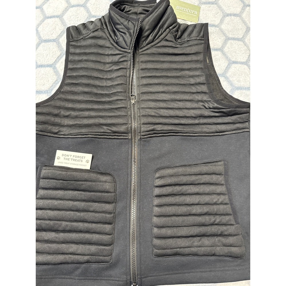 Womens Hybrid Quilted Fleece Vest Black Dog Treat Pocket NWT S Gorpcore‎ Granola